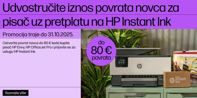 Udvostručite iznos povrata uz HP Instant Ink