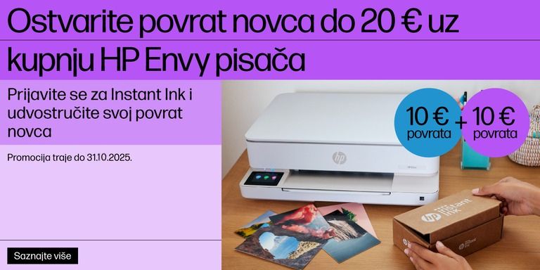 Ostvarite povrat novca do 20 € uz HP Envy